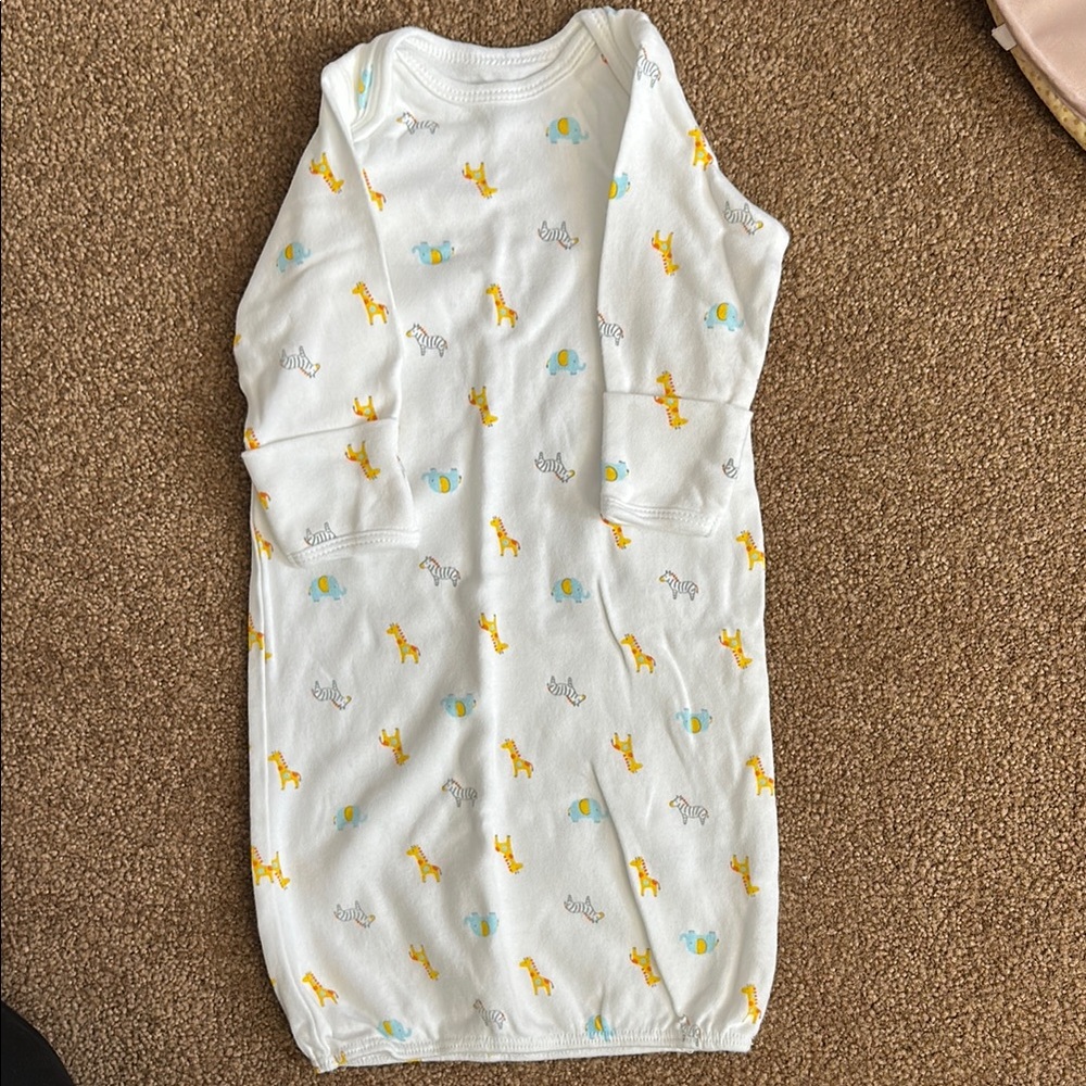 Little Me White and Yellow Sleep Sacks with AnimalPattern